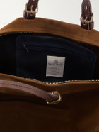 Bleu de Chauffe - Voyage Leather-Trimmed Suede Weekend Bag
