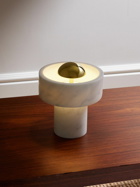 Tom Dixon - Stone Portable Marble and Gold-Tone LED Lamp