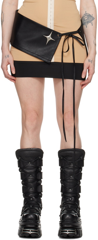 Photo: Raga Malak Black Out Faux-Leather Miniskirt