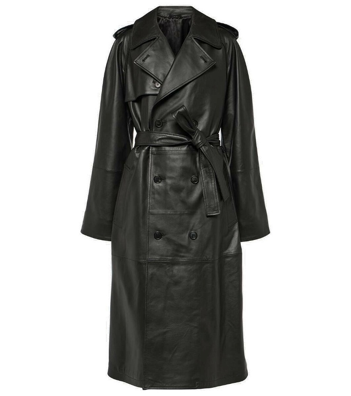 Photo: Wardrobe.NYC Leather trench coat
