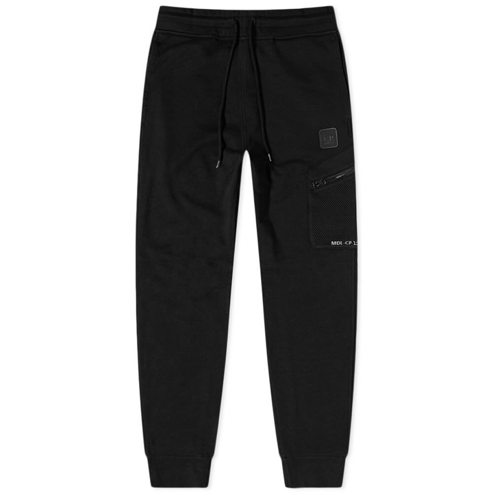 Photo: C.P. Company Men's Metropolis Patch Logo Sweat Pant in Black