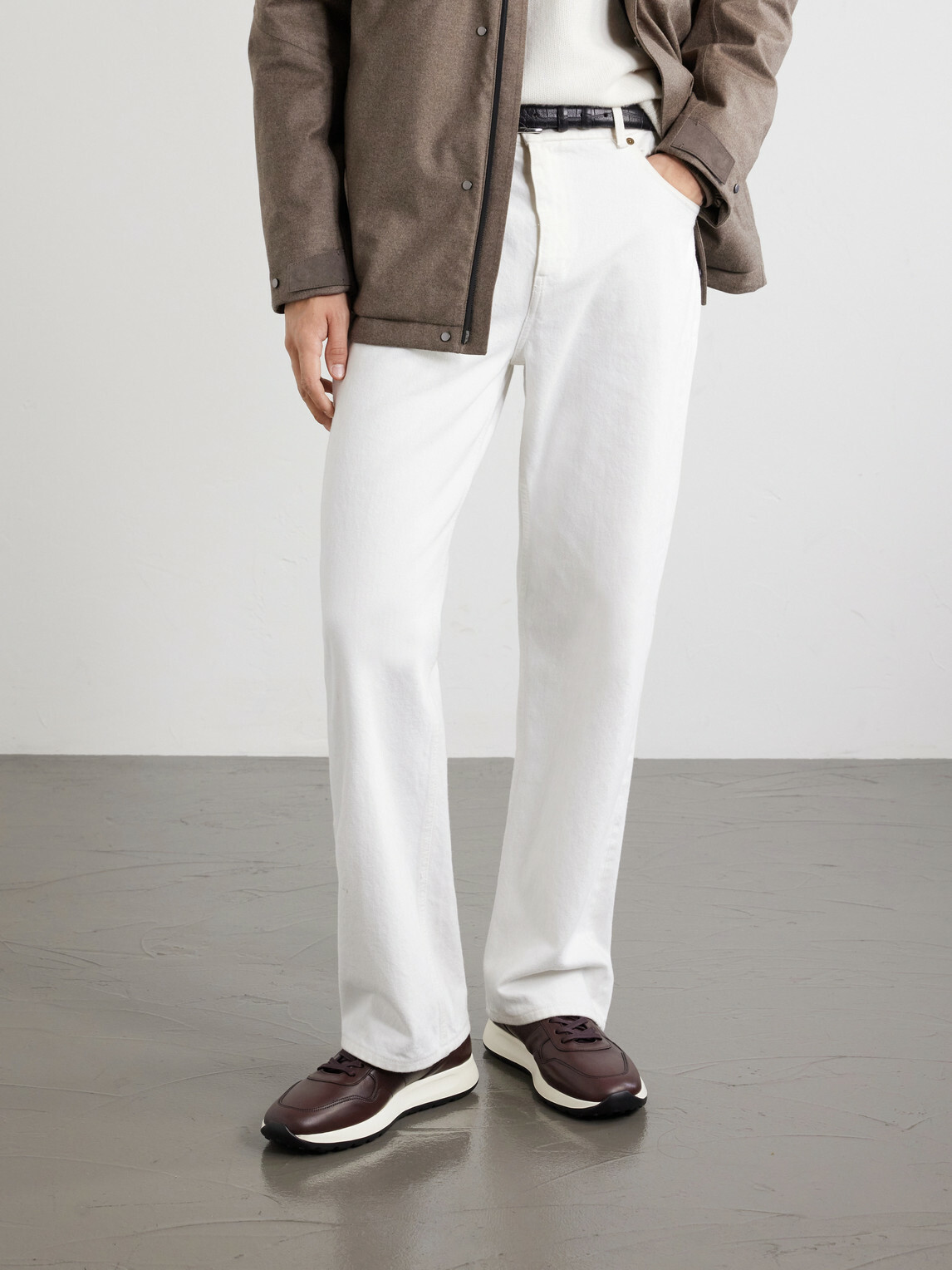 Tod's - Paneled Leather Sneakers - Brown