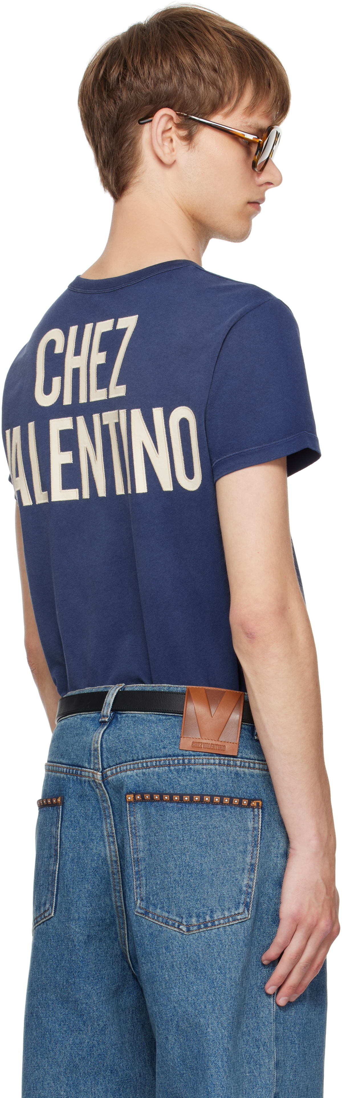Valentino Navy 'Chez Valentino' T-shirt