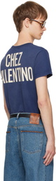 Valentino Navy 'Chez Valentino' T-shirt