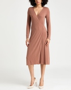 Majestic Filatures Womens Midi dress Light brown