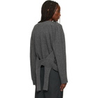 ISSEY MIYAKE Gray Backpack Knit Sweater