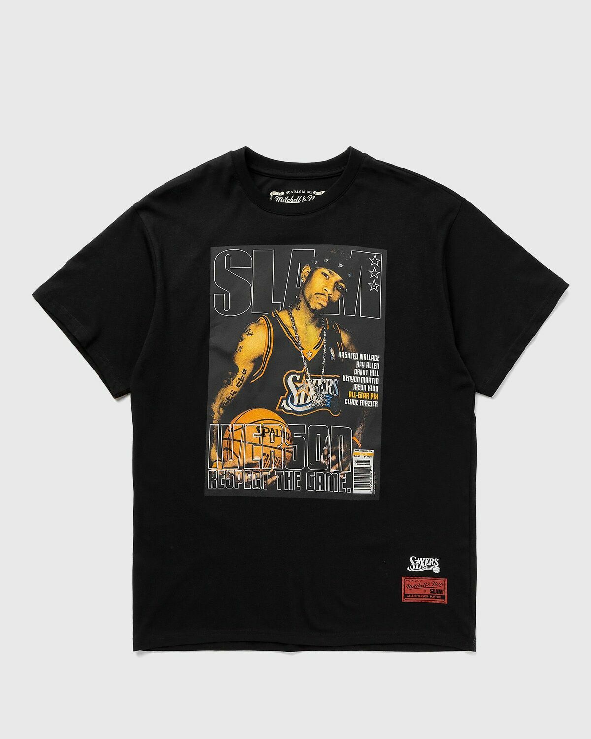 Mitchell & Ness Nba Slam Cover Tee Allen Iverson 76ers Black