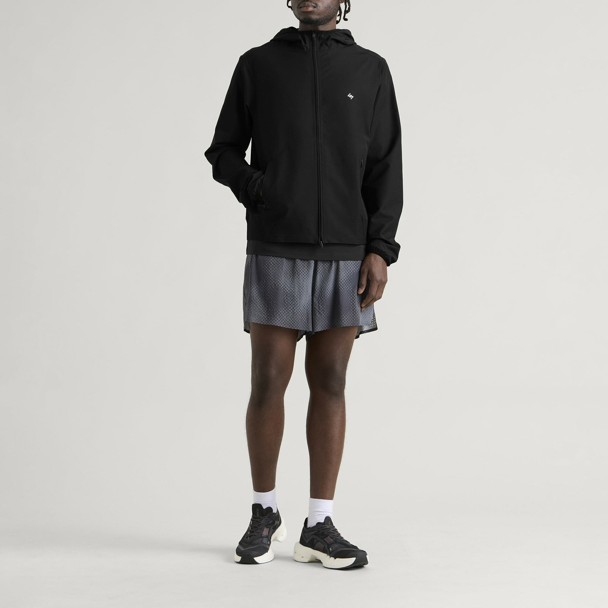 Represent 247 Men's Bonded Running Jacket in Jet Black