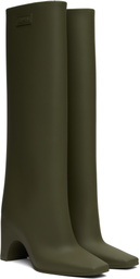 Coperni Green Rubber Bridge Tall Boots