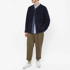 Engineered Garments Men's Shaggy Wool Cardigan in Navy