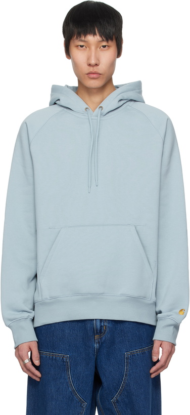 Photo: Carhartt Work In Progress Blue Chase Hoodie