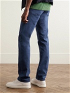 Canali - Straight-Leg Garment-Dyed Cotton-Blend Twill Trousers - Blue