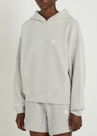 Anine Bing Alec Hooded Marled Cotton-blend Jumper Multicoloured