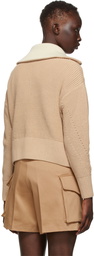 AMI Alexandre Mattiussi Tan Zipped Collar Sweater