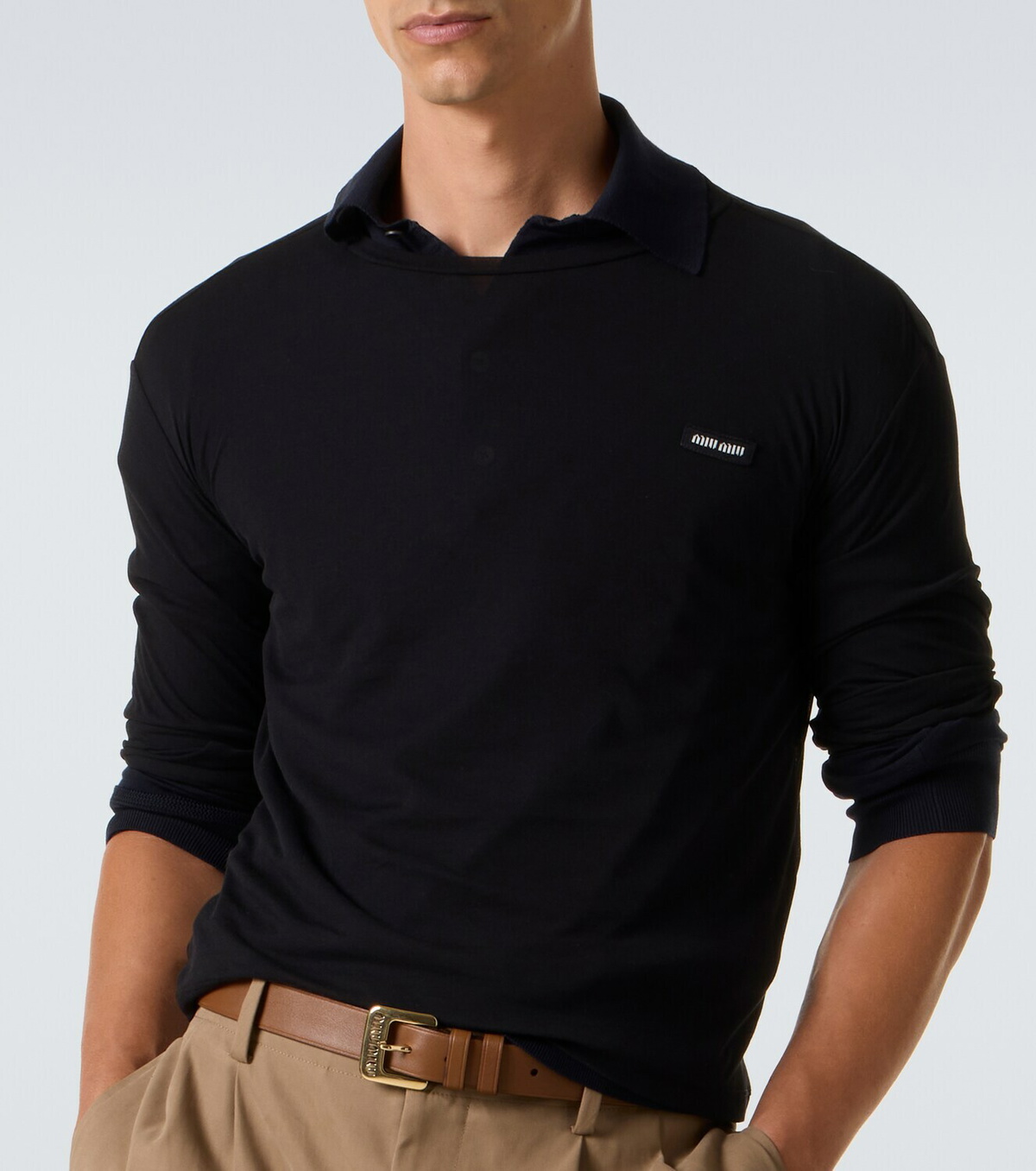 Miu Miu Logo cotton jersey T-shirt