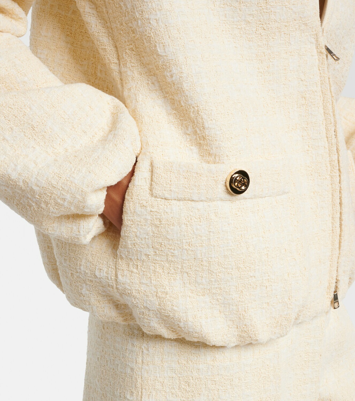 Gucci Checked cotton-blend tweed jacket