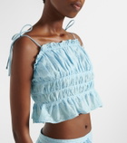 Melissa Odabash Freya broderie anglaise cotton crop top