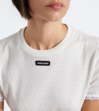 Miu Miu Pointelle cotton T-shirt