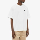 Sacai Men's S Pique T-Shirt in White