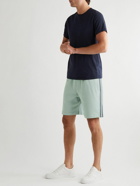Mr P. - Straight-Leg Organic Cotton-Jersey Drawstring Shorts - Gray