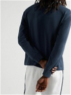adidas Consortium - Noah Logo-Embroidered Striped Cotton-Piqué Polo Shirt - Blue