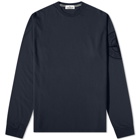 Stone Island Men's Long Sleeve Total Sleeve Logo T-Shirt in Navy