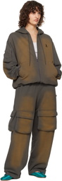 OPEN YY Gray Washed Pocket Baggy Sweatpants