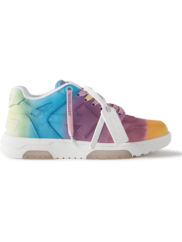 Photo: Off-White - Out of Office Tie-Dyed Canvas Sneakers - Purple