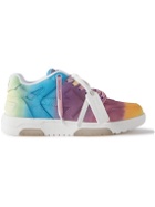 Off-White - Out of Office Tie-Dyed Canvas Sneakers - Purple