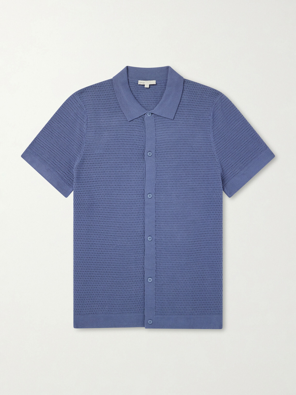 Onia - Open-Knit Cotton Shirt - Blue