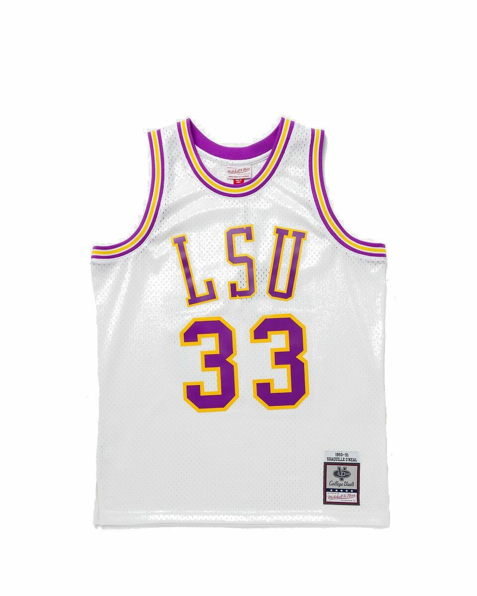 Photo: Mitchell & Ness Ncaa Swingman Jersey Lsu 1990 91 Shaquille O'neal #33 Purple/White - Mens - Jerseys