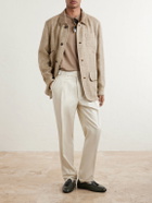 Ralph Lauren Purple label - Corduroy and Suede-Trimmed Herringbone Linen Field Jacket - Brown