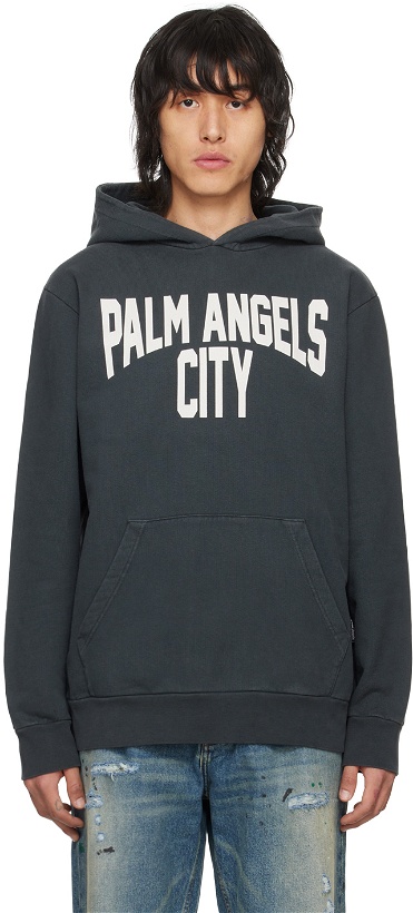 Photo: Palm Angels Gray City Washed Hoodie