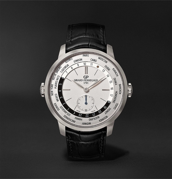 Photo: Girard-Perregaux - 1966 WW.TC Automatic 40mm Stainless Steel and Alligator Watch - Silver