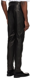 Martine Rose Black Paneled Leather Pants