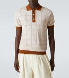 King & Tuckfield Checked wool polo shirt