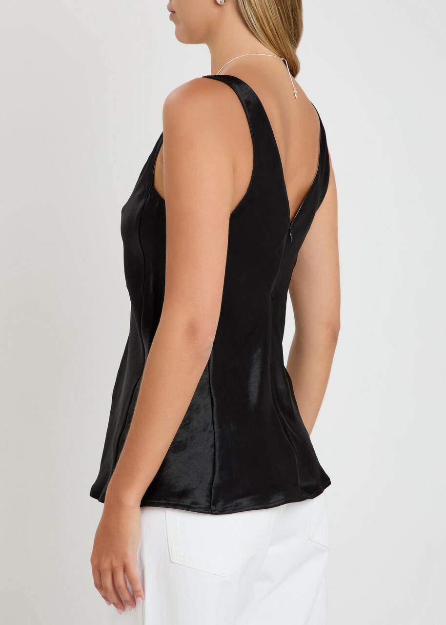 Agolde X Maria Mcmanus Satin top Black