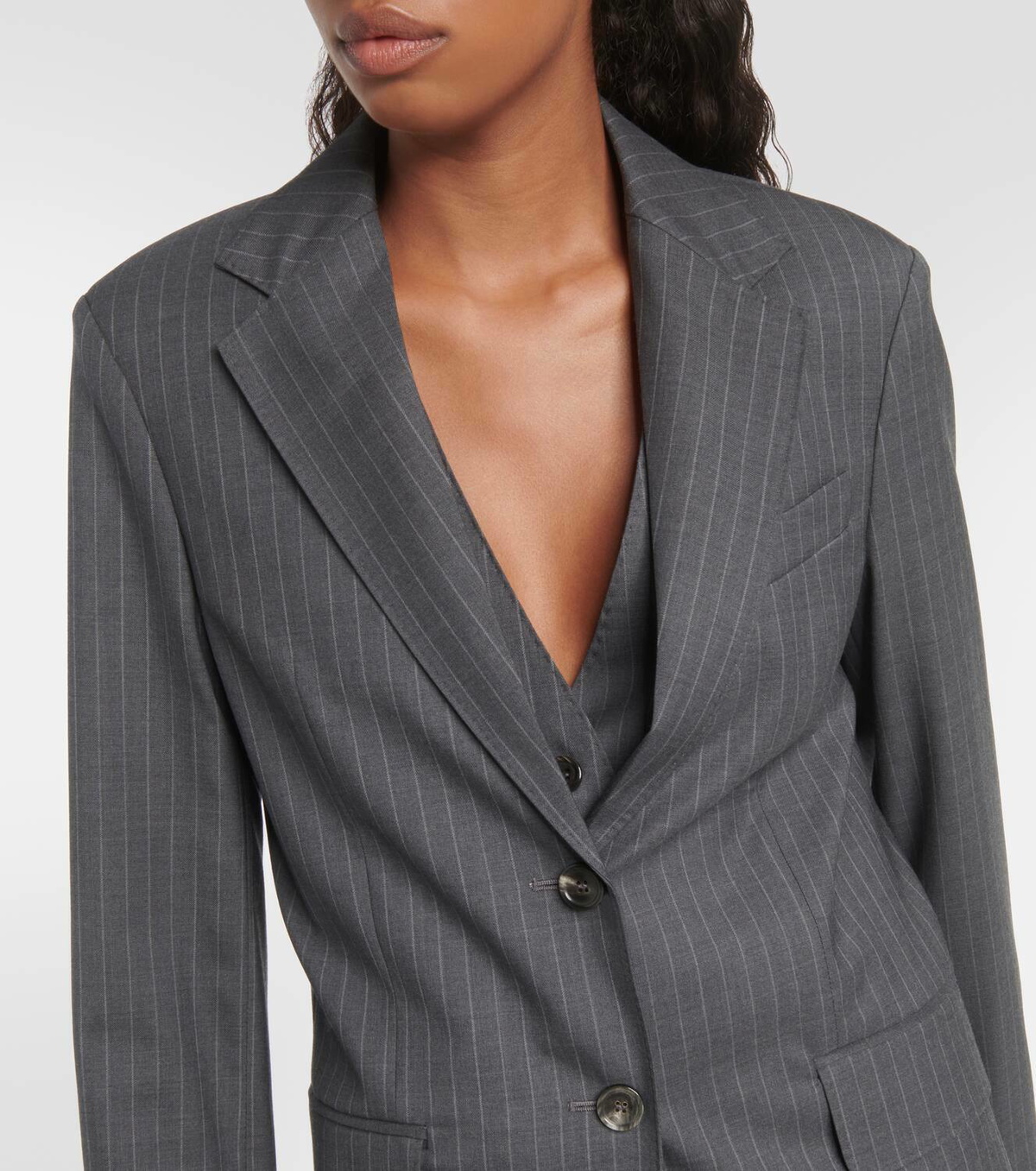 Max Mara Oche pinstripe wool blazer Max Mara display picture 1