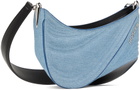 Mugler Blue & Black Small Denim Spiral Curve 01 Bag
