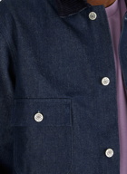 Embroidered Workwear Jacket in Blue