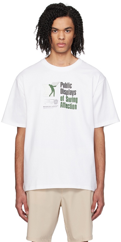 Photo: Manors Golf White 'Public Displays Of Swing Affection' T-Shirt