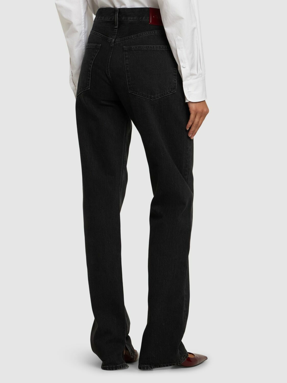 GUCCI Denim Straight Jeans with Laser Detail Gucci