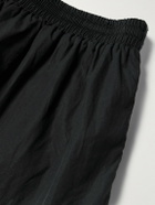 Balenciaga - Wide-Leg Panelled Cotton-Poplin and Camouflage-Print Ripstop Cargo Track Pants - Black