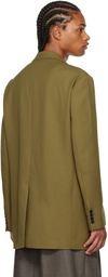 Dries Van Noten Green Blunt Blazer