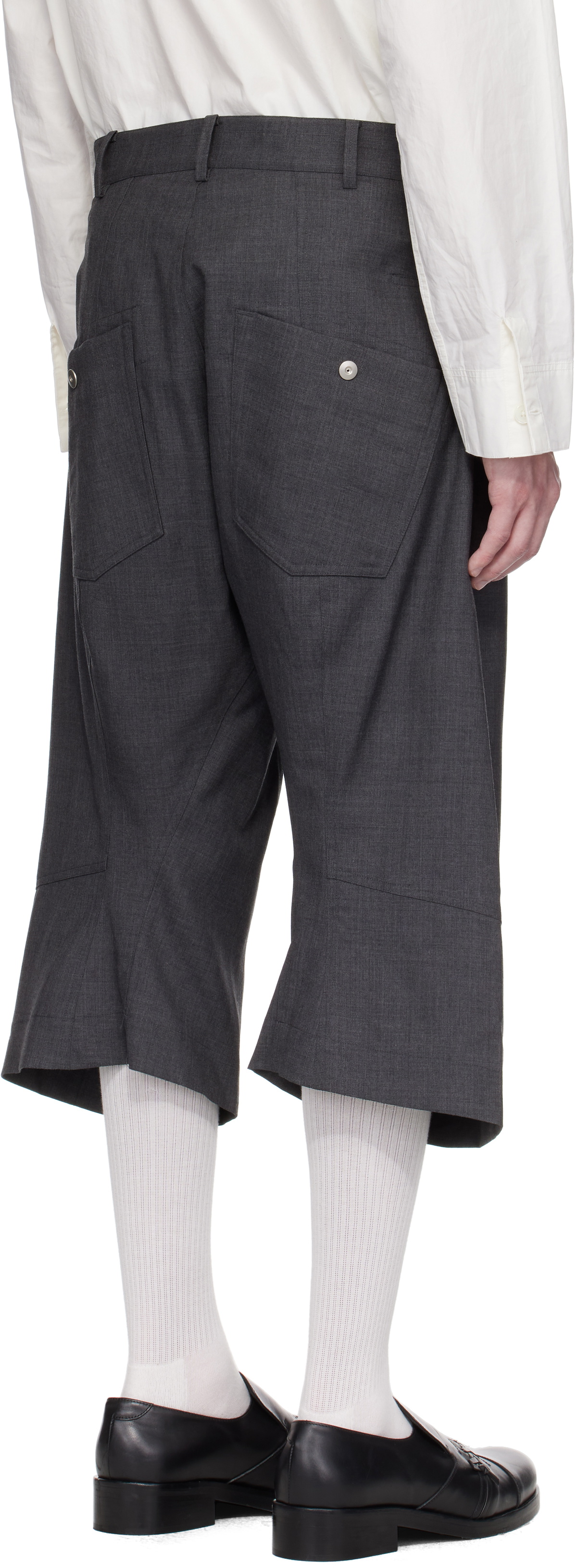 【★安心の定価販売★】 Afridi Omar Gray Afridi Omar Shorts Flare Darted Knee パンツ