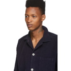 Noah NYC Navy Moleskin Sea Island Smock Shirt