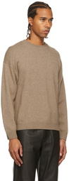 AURALEE Brown Baby Cashmere Crewneck Sweater