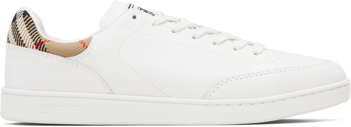 Photo: Burberry White Leather Set Sneakers​