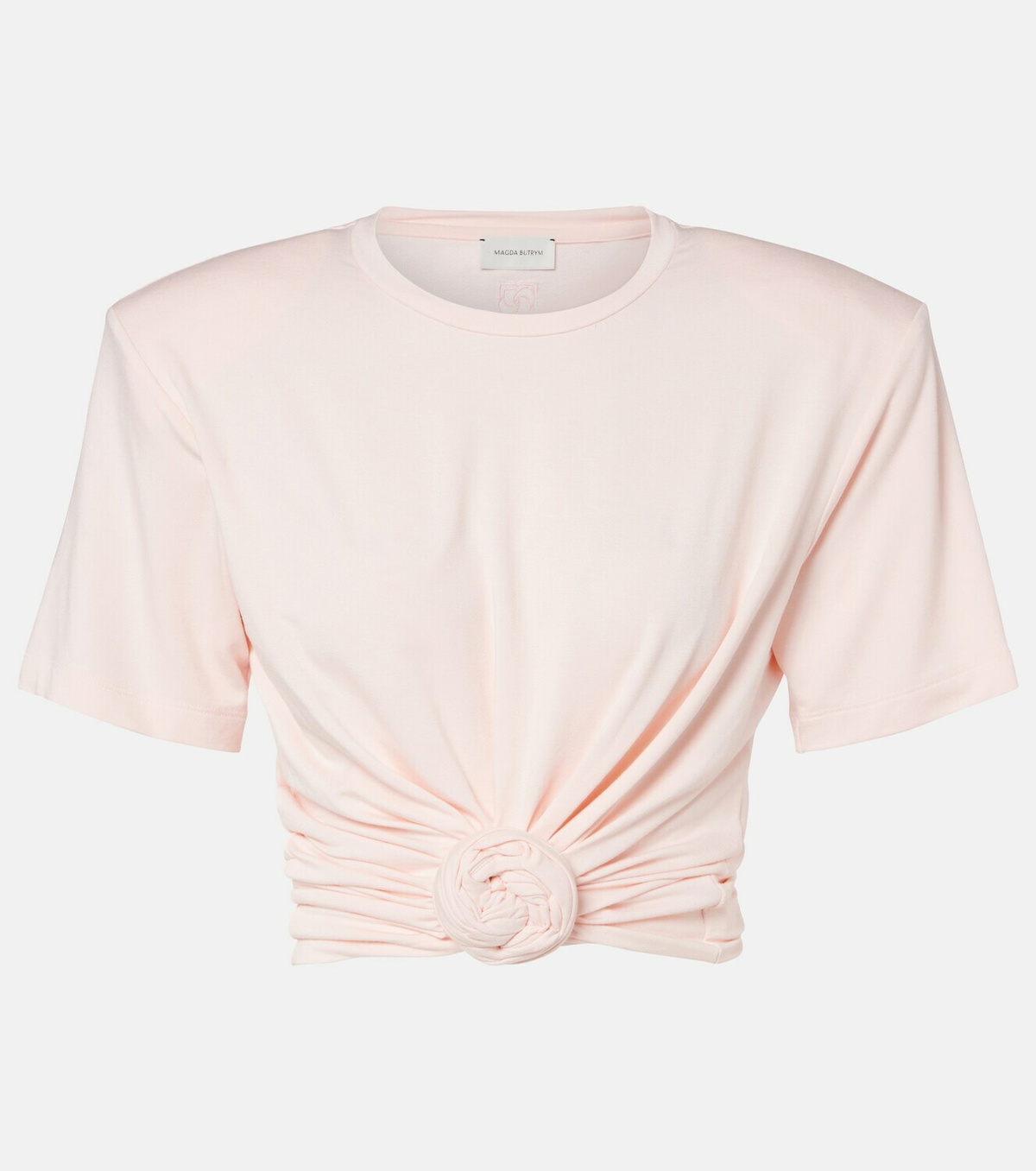 Magda Butrym Cropped floral-appliqué T-shirt