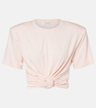 Magda Butrym Cropped floral-appliqué T-shirt